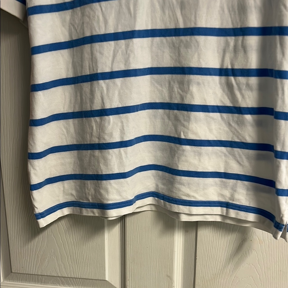 Chaps White Polo with Blue Stripes - Picture 6 of 12